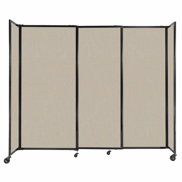 StraightWall Sliding Portable Partition 7'2" x 6' Sand Fabric